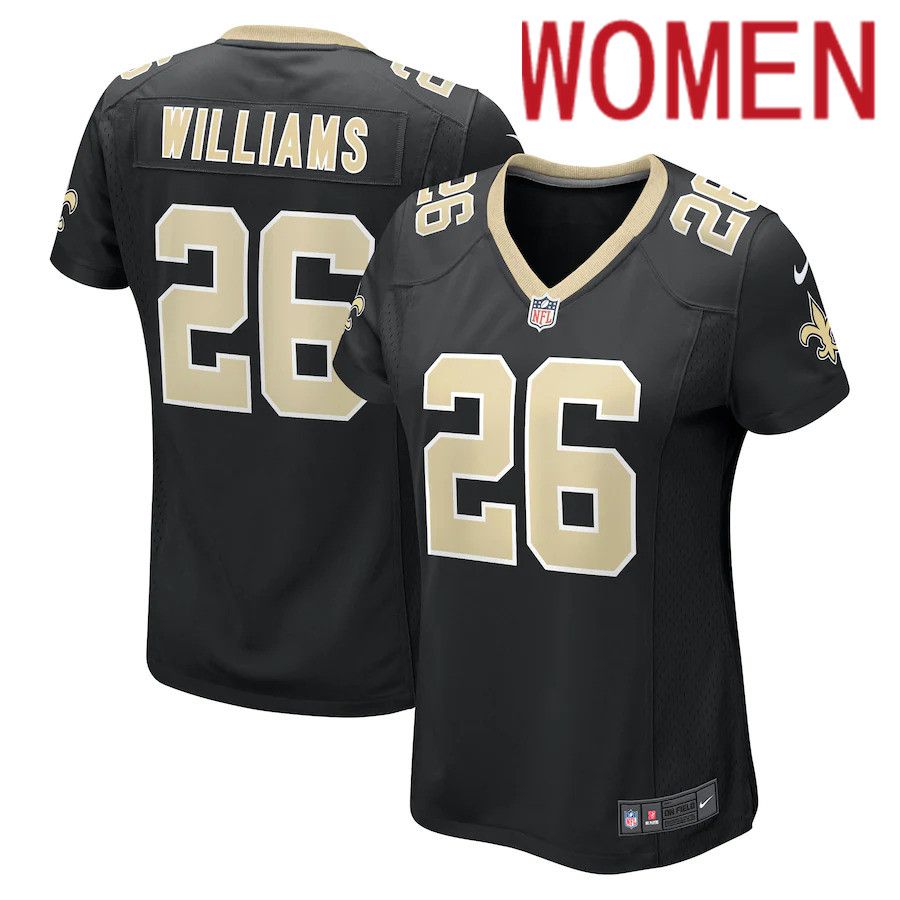 Women New Orleans Saints #26 P.J. Williams Nike Black Game NFL Jersey->women nfl jersey->Women Jersey